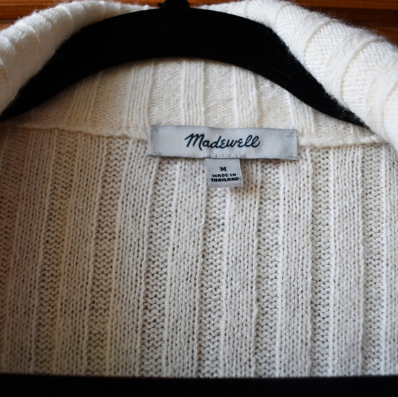 Madewell Niles Wide Rib Wool Collar Cardigan - Picture 7 of 12